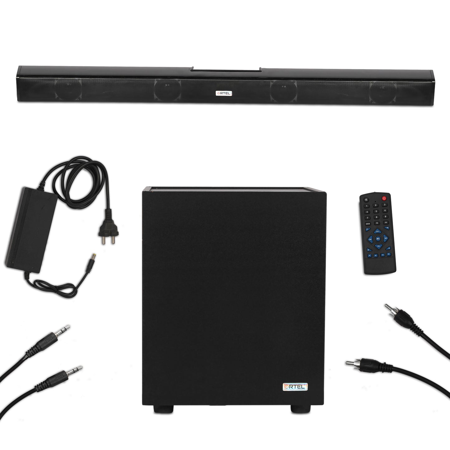 Ortel MegaBass 120 | 4.1 Channel 120W Bluetooth Soundbar with 80W Subwoofer & HDMI/Optical | 34-Inch TV Sound System