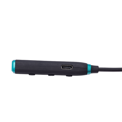 Ortel Eardose MAX Bluetooth Neckband | Black & Light Blue  | Lightweight, 3D Sound, Fast Charging