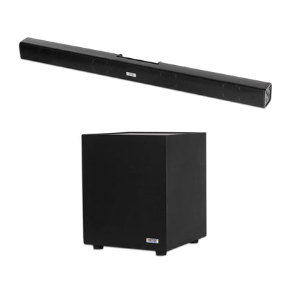 Ortel MegaBass 120 | 4.1 Channel 120W Bluetooth Soundbar with 80W Subwoofer & HDMI/Optical | 34-Inch TV Sound System