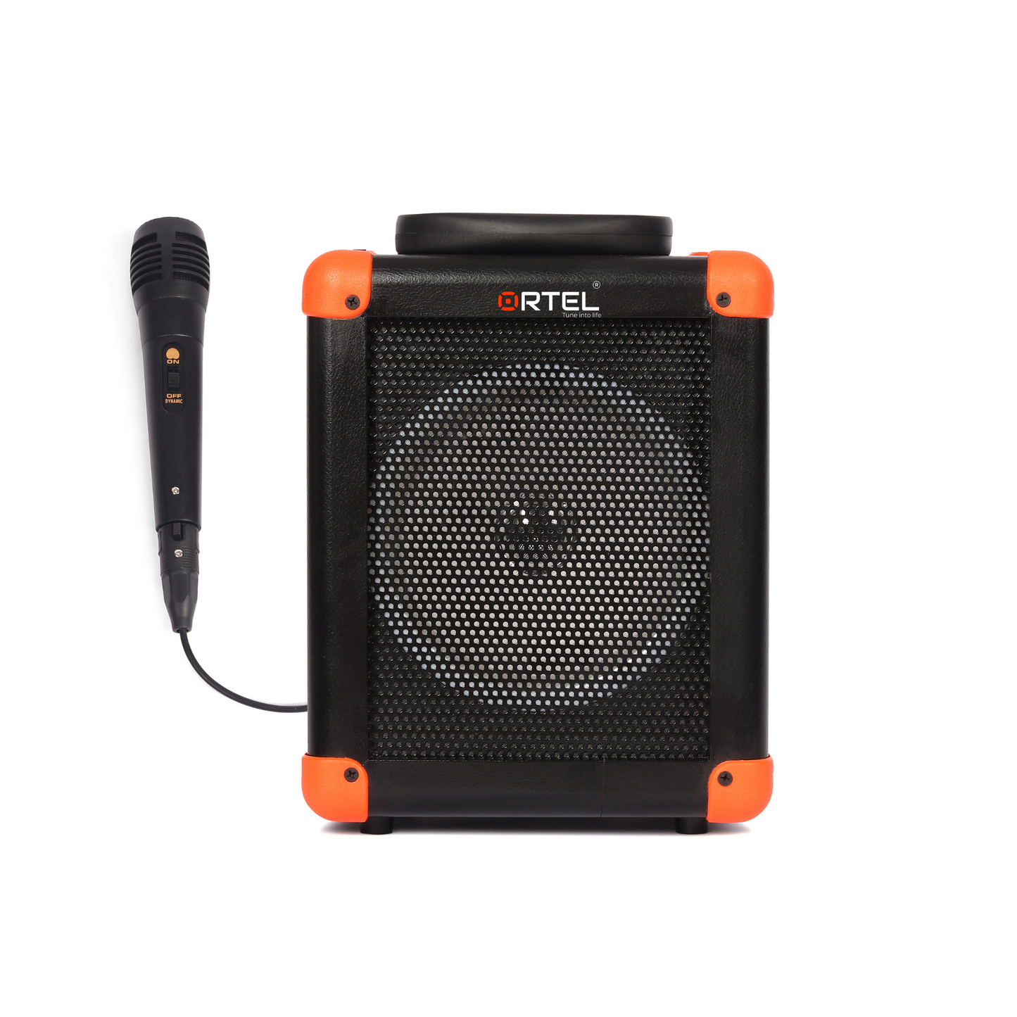 Ortel Marshal Cube 50W Bluetooth Party Box Speaker with 8-Inch Woofer, Deep Bass, Wireless Karaoke, 6–7 Hrs Playtime, Multi-Connectivity & LED Display (Black)