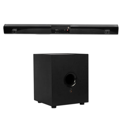 Ortel MegaBass 120 | 4.1 Channel 120W Bluetooth Soundbar with 80W Subwoofer & HDMI/Optical | 34-Inch TV Sound System