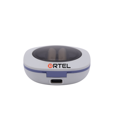Ortel Vibe 1 Buds – Wireless Bluetooth Earbuds with Active Noise Cancellation, White & Blue, Charging Case & Data Cable Included, in-Ear Headphones with Mic, Deep Bass & Long Battery Life