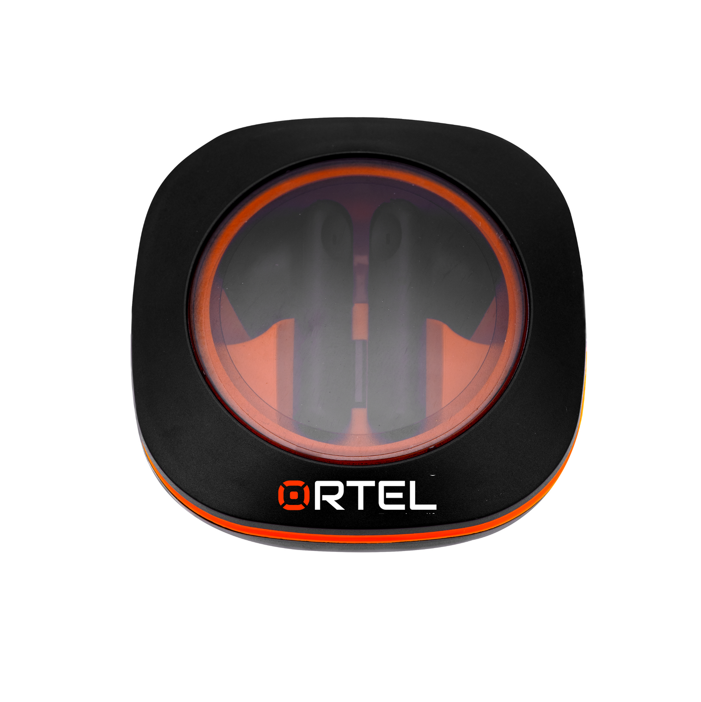 Ortel Vibe 1 Buds – Wireless Bluetooth Earbuds with Active Noise Cancellation, Black & Orange , Charging Case & Data Cable Included, in-Ear Headphones with Mic, Deep Bass & Long Battery Life