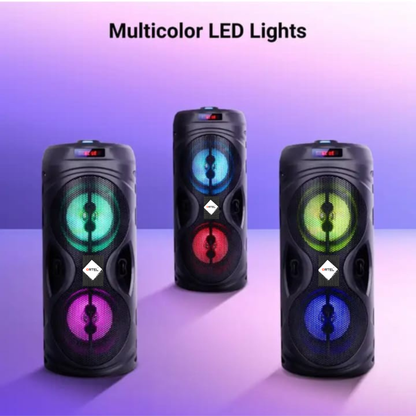 Ortel BOOM BOX Lite (ACCENT-2), BT v5.3, 14h Backup, Dual 10.16 cm Drivers, 30 W Bluetooth Party Speaker (Black, Stereo Channel)