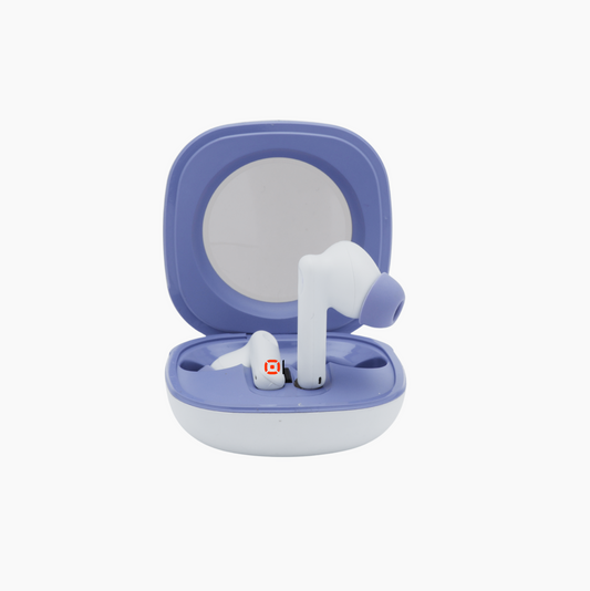 Ortel Vibe 1 Buds – Wireless Bluetooth Earbuds with Active Noise Cancellation, White & Blue, Charging Case & Data Cable Included, in-Ear Headphones with Mic, Deep Bass & Long Battery Life