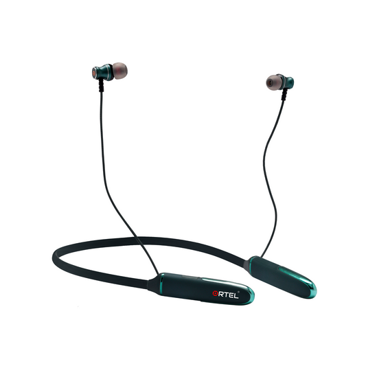 Ortel MainStage NEO Bluetooth Neckband | Black & Green  | Lightweight, 3D Sound, Fast Charging